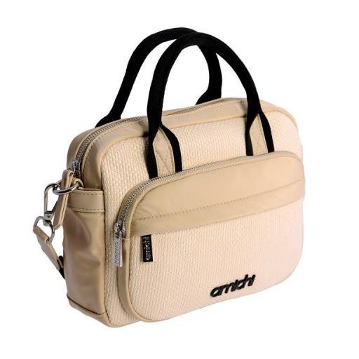 Bolso de mano i bandolera amichi mix beige RV2962 004