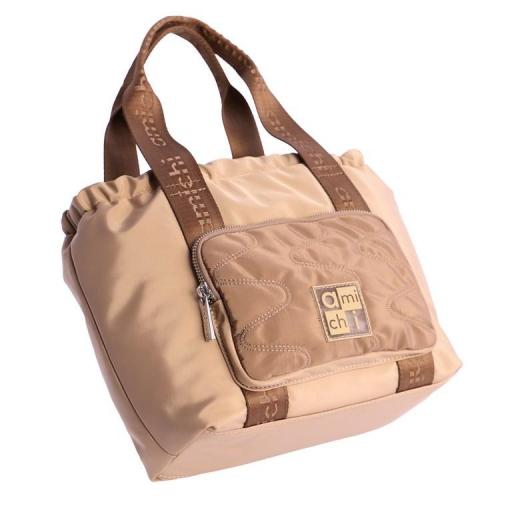 Bolso de mano i bandolera amichi repunte beige RV2950 004 [2]