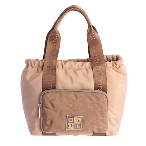 Bolso de mano i bandolera amichi repunte beige RV2950 004 [4]