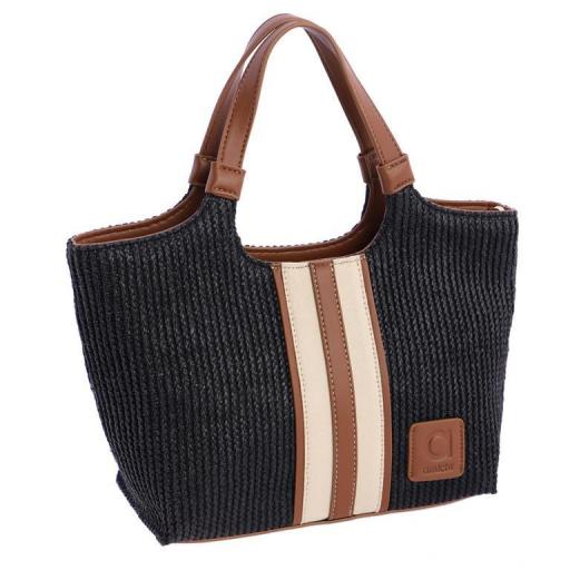 Bolso de mano o cruzar amichi rafia SV5303