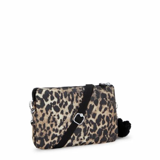 Bolso de mano y bandolera kipling riri b wild leopard I7780 6JP