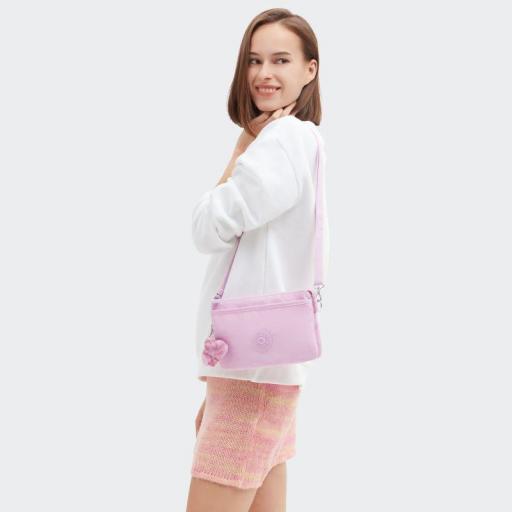 Bolso de mano y bandolera kipling riri rosa I7590 R2C [5]