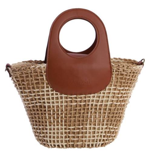 Bolso de mano y cruzar amichi en rafia SV7000 [7]