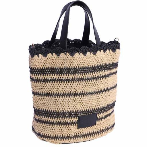 Bolso de mano y cruzar amichi en rafia SV7003 [0]