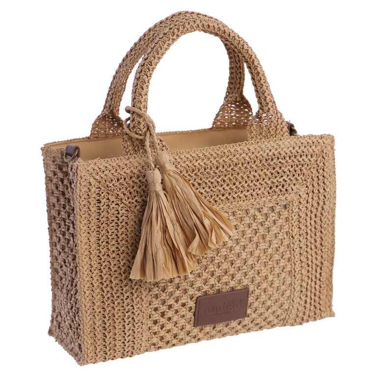 Bolso de mano y cruzar amichi en rafia SV7011
