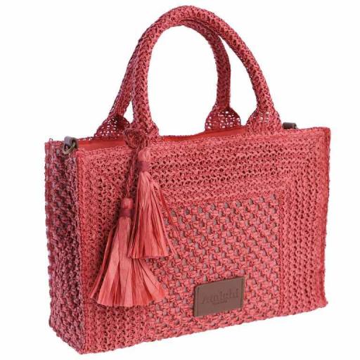 Bolso de mano y cruzar amichi en rafia SV7011 [2]