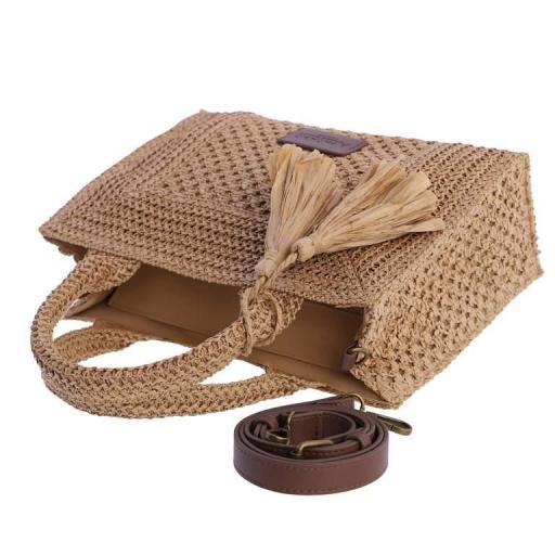 Bolso de mano y cruzar amichi en rafia SV7011 [6]