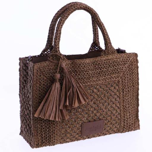 Bolso de mano y cruzar amichi en rafia SV7011 [1]