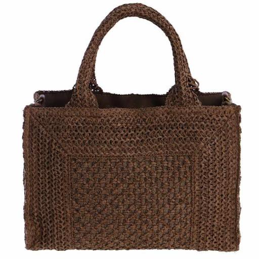 Bolso de mano y cruzar amichi en rafia SV7011 [4]