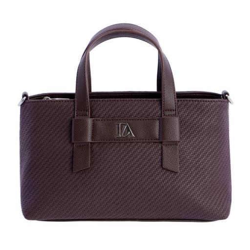 Bolso de mano y cruzar don algodón Marrón SI7816 [4]