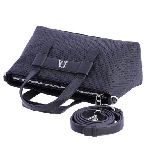 Bolso de mano y cruzar don algodón Negro SI7816 [3]