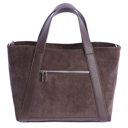 Bolso de mano y cruzar don algodón marrón SI7818 [1]