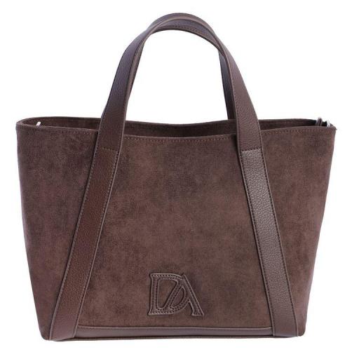 Bolso de mano y cruzar don algodón marrón SI7818 [4]