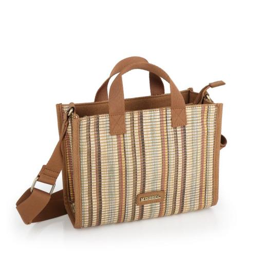 Bolso de mano y cruzar gabol amore rafia 605206 [0]