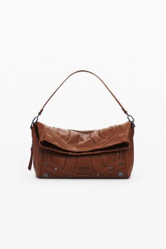 Bolso desigual efecto piel bordados pach 25WAXPA8 6