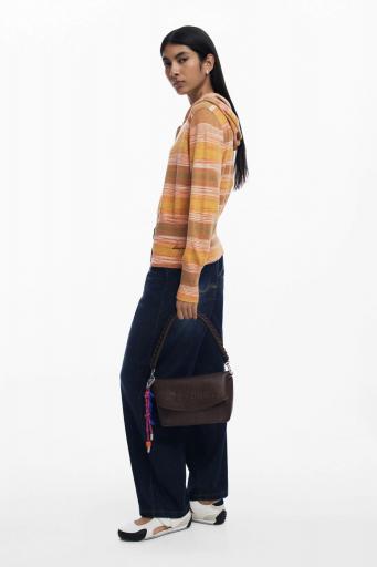 Bolso desigual half logo trokel choco 25WAXP70 6 [2]