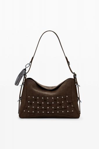 Bolso desigual patch tachuelas marrón 25WAXPBP 6