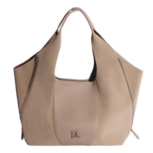Bolso hobo don algodón beige SI7805