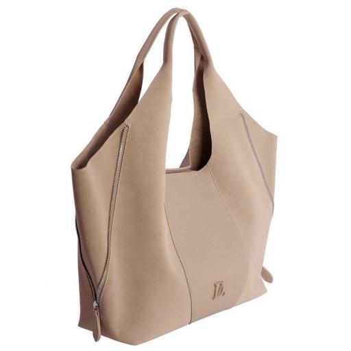 Bolso hobo don algodón beige SI7805 [1]