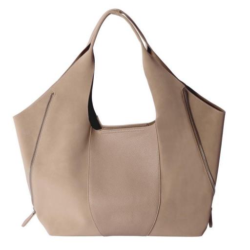 Bolso hobo don algodón beige SI7805 [2]