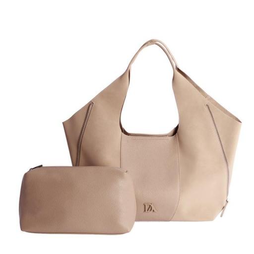 Bolso hobo don algodón beige SI7805 [3]