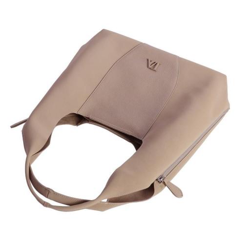 Bolso hobo don algodón beige SI7805 [4]