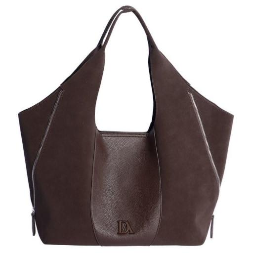 Bolso hobo don algodón marrón SI7805 [0]