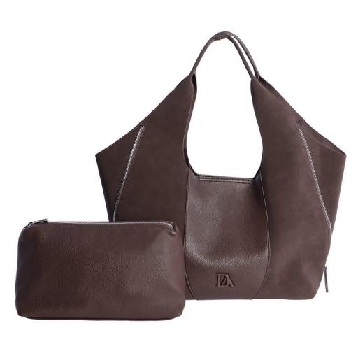 Bolso hobo don algodón marrón SI7805 [3]