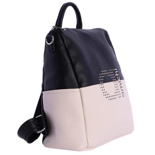 Bolso mochila amichi bicolor negro beige PI5332 004 [1]