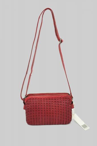 Bolso piel biba bandolera moab rojo MOA3L 19