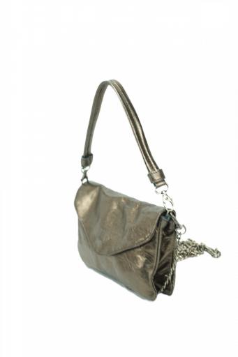 Bolso piel pequeño con solapa biba logan bronce LOA1L 09 [2]