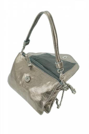 Bolso piel pequeño con solapa biba logan bronce LOA1L 09 [3]