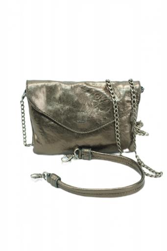 Bolso piel pequeño con solapa biba logan bronce LOA1L 09 [4]