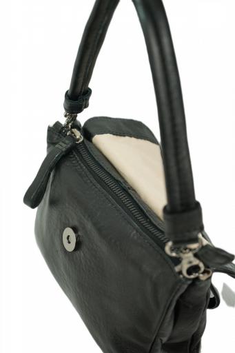 Bolso piel pequeño con solapa biba logan negro LOA1L 00 [4]