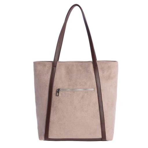 Bolso shopper don algodón Taupe SI7819 [1]