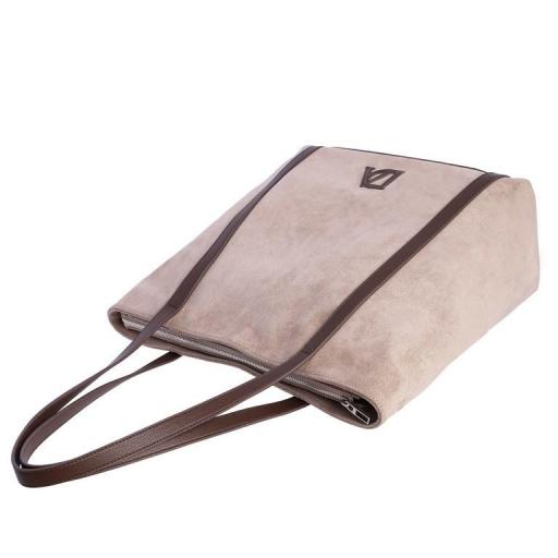 Bolso shopper don algodón Taupe SI7819 [3]