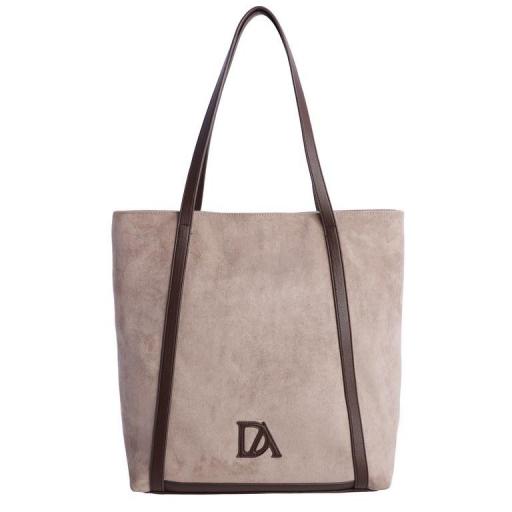 Bolso shopper don algodón Taupe SI7819 [4]