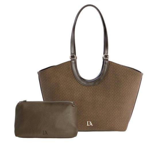 Bolso shopper don algodón Taupe SI7833 [4]
