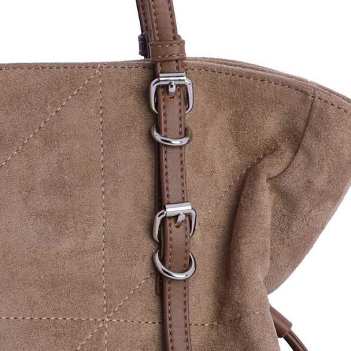 Bolso shopper don algodón Taupe SI7861 [2]
