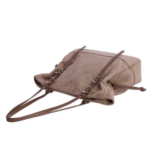 Bolso shopper don algodón Taupe SI7861 [3]