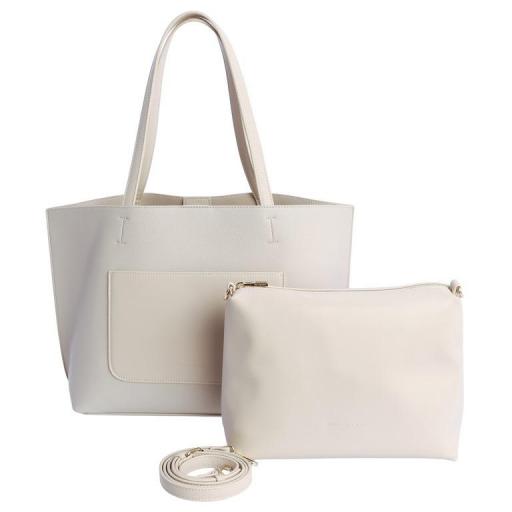 Bolso shopper don algodón beige RV7809 004 [0]