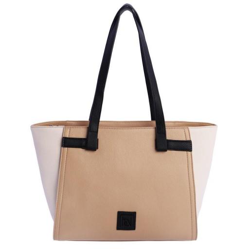 Bolso shopper don algodón beige SV7808 004