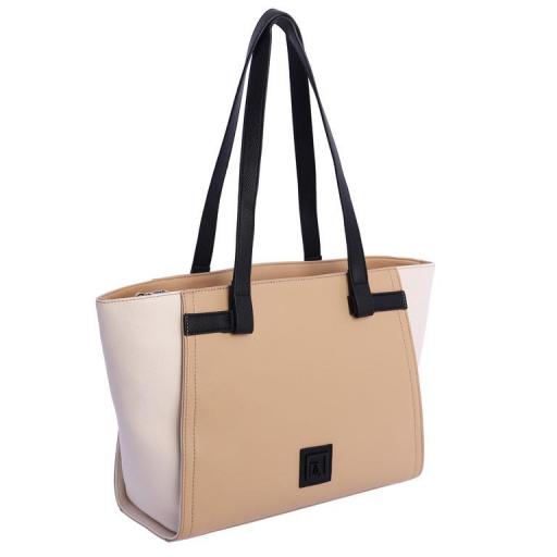 Bolso shopper don algodón beige SV7808 004 [1]