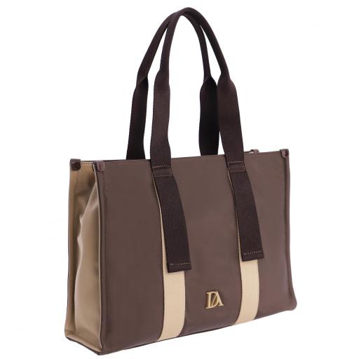 Bolso shopper don algodón marrón RI7804 051 [1]