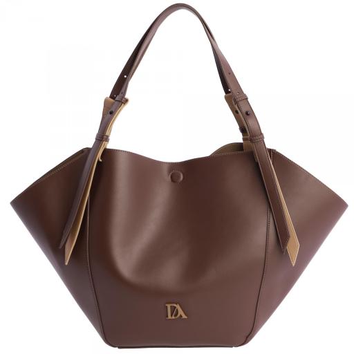 Bolso shopper don algodón marrón RI7817 051
