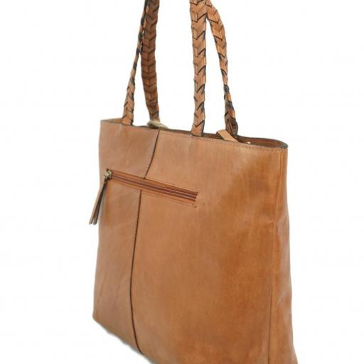 Bolso shopper piel natural cuero 412812 CU [3]