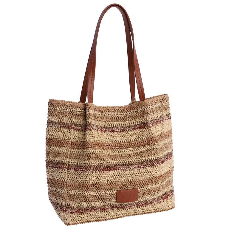 Bolso tipo shopper amichi en rafia SV7002