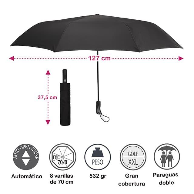 comprar Paraguas vogue plegable golf xxl automatico negro 880 NE : 29,60 €
