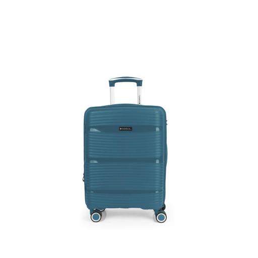 Maleta cabina 55 cm. 4 ruedas gabol akane azul turquesa 122422 018