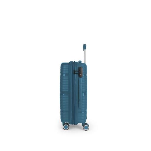 Maleta cabina 55 cm. 4 ruedas gabol akane azul turquesa 122422 018 [1]